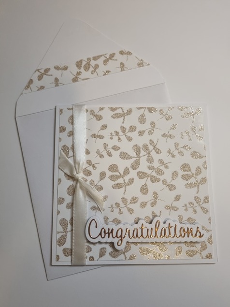 Wedding Day/ Engagement Card (Rose Gold)