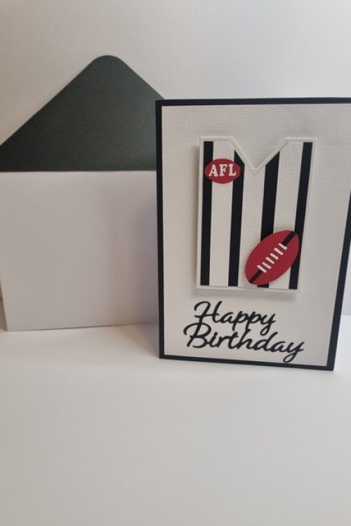 Happy Birthday Card AFL Edition (Collingwood)