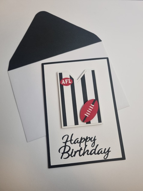 Happy Birthday Card AFL Edition (Collingwood) - Image 2