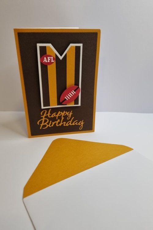 Happy Birthday Card AFL Edition (Hawthorn)