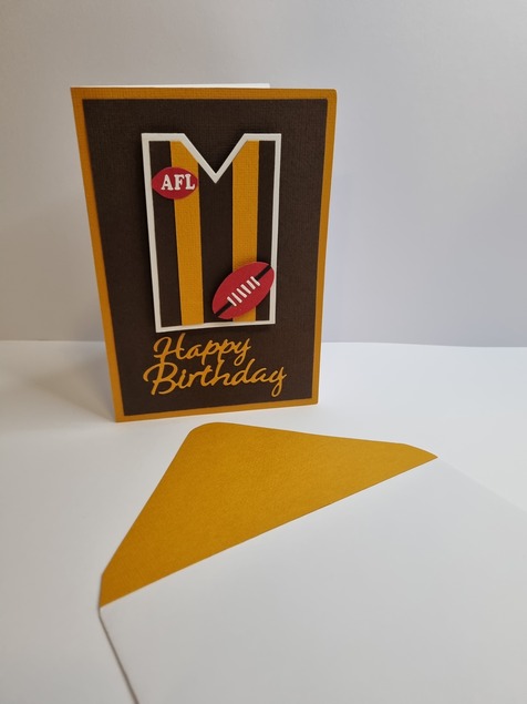 Happy Birthday Card AFL Edition (Hawthorn)