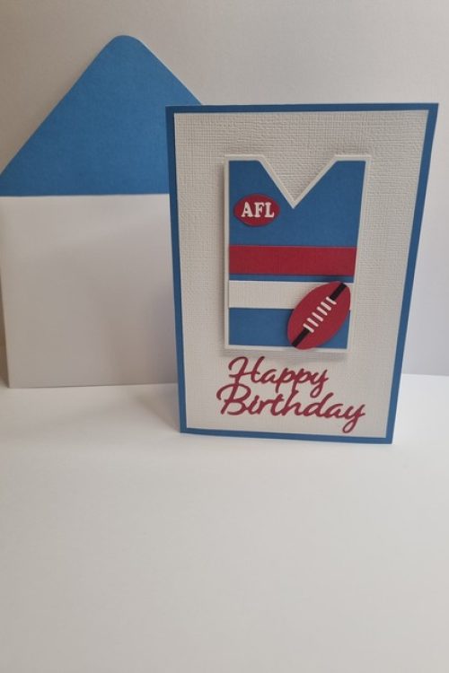Happy Birthday Card AFL Edition (Footscray)