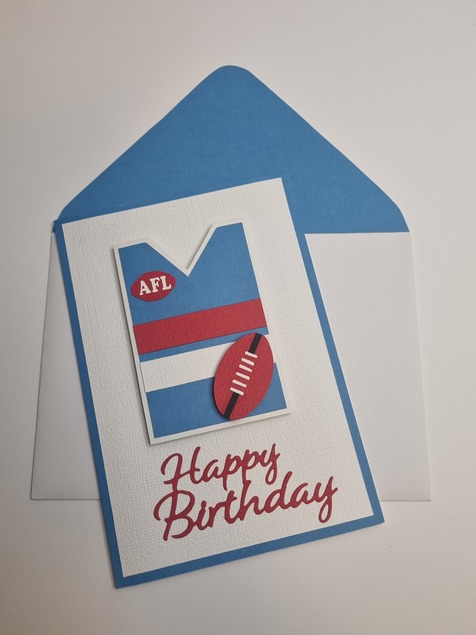 Happy Birthday Card AFL Edition (Footscray) - Image 2