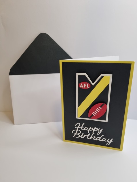 Happy Birthday Card AFL Edition (Richmond)