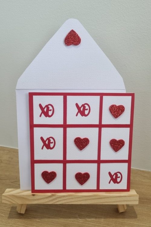 Happy Valentine Day Card (XO & Hearts)