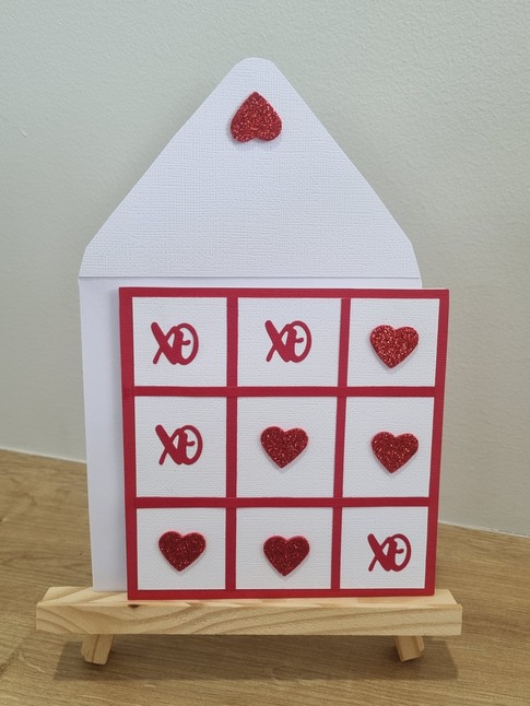 Happy Valentine Day Card (XO & Hearts)